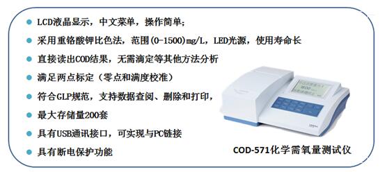 上海雷磁COD-571化學(xué)需氧量測試儀 用什么方法測定化學(xué)需氧量COD(圖2)